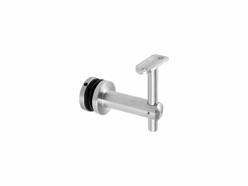 Round Glass Mounted Bracket Adjustable Height